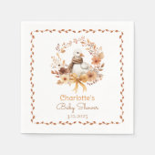 Silly Goose Rustic Fall Baby shower Thank you Servet (Voorkant)