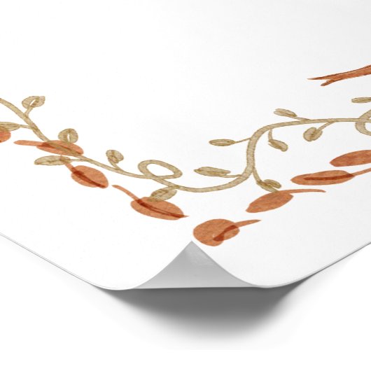 Silly Goose Rustic Fall Baby Shower Welcome Poster (Hoek)