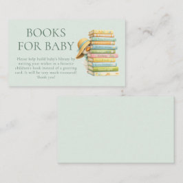 Silly Goose Sage Books for Baby Shower  Informatiekaartje
