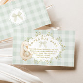 Silly Goose Sage  Bow Gingham Books for baby Informatiekaartje