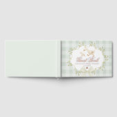 Silly Goose Sage Gingham Whimsical Baby Shower Gastenboek (Volledig)