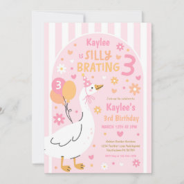Silly Goose Silly-Brating Three Birthday Party  Kaart