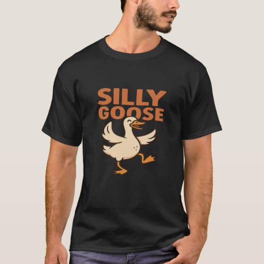Silly Goose T-Shirt | Funny Goose Meme Shirt | Hum (Voorkant)