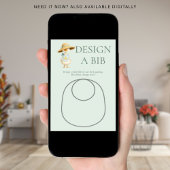 Silly Goose Teal Design Bib Baby Shower Game Card Kaart