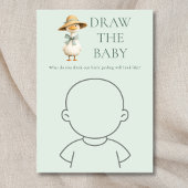 Silly Goose Teal Draw The Baby Shower Game Card Kaart