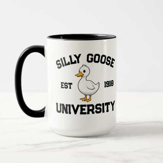 Silly Goose Universiteit Sweatshirt, op maat gemaa Mok (Links)