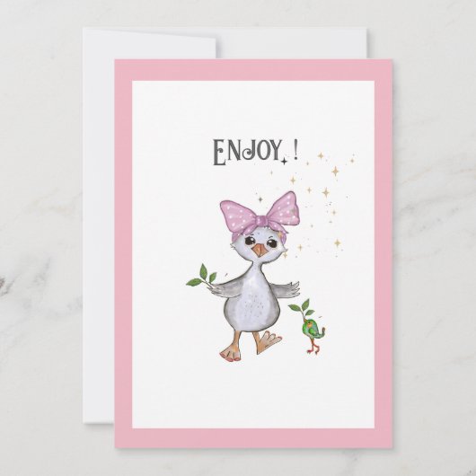 Silly Goose| Waddle This Way Welcome Sign Kaart (Achterkant)