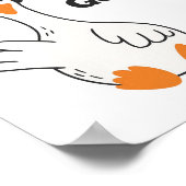 Silly Goose Wearing Headphones – Cute Funny Goose Poster (Hoek)