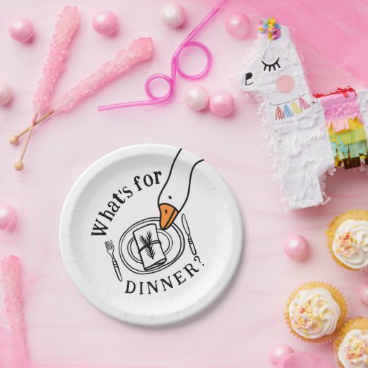 Silly Goose What's for Dinner Papieren Bordje (Feest)