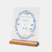 Silly Goose Whimsical Bow Baby Boy Shower Acryl Bord (Hoek)