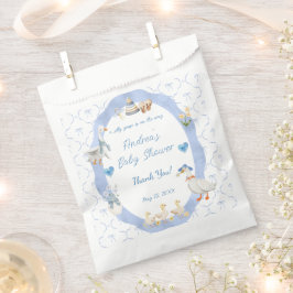 Silly Goose Whimsical Bow Baby Boy Shower Bedankzakje