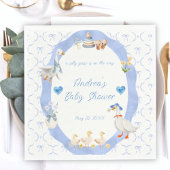 Silly Goose Whimsical Bow Baby Boy Shower Servet