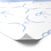 Silly Goose Whimsical Bow Baby Boy Shower Welcome Poster (Hoek)