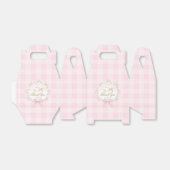 Silly Goose Whimsical Pink Gingham Baby Shower Bedankdoosjes (Uitgevouwen)