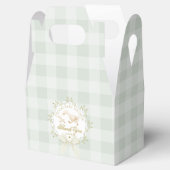Silly Goose Whimsical Sage Gingham Baby Shower Bedankdoosjes (Geopend)