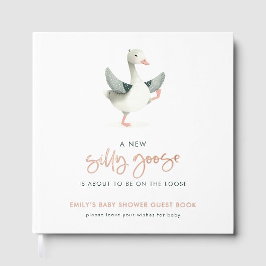 Silly Goose Wishes for Baby Shower Gastenboek (Voorkant)