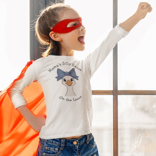 Silly Goose with Hair Bow Girly Longsleeve