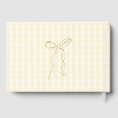 Silly Goose Yellow Gingham Whimsical Baby Shower Gastenboek (Achterkant)