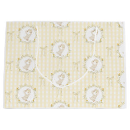 Silly Goose Yellow Gingham wildflower Baby Shower Groot Cadeauzakje