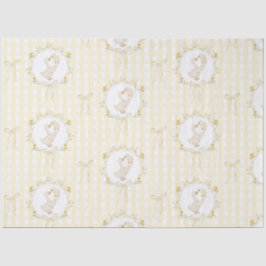 Silly Goose Yellow Gingham wildflower Baby Shower Tissuepapier
