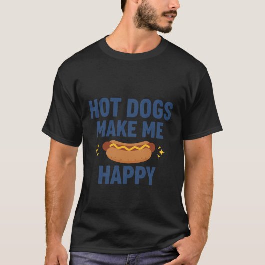 Silly I Eat Hot Dogs For The Shape Joke T-shirt (Voorkant)
