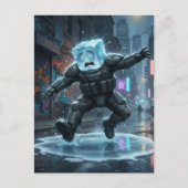 Silly icecube falling on ice briefkaart (Voorkant)