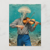 Silly Jellyfish Making Music Briefkaart (Voorkant)