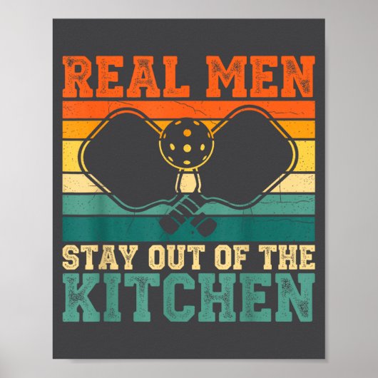 Silly Kitchen Player Real Out Pickleball Stay Poster (Voorkant)