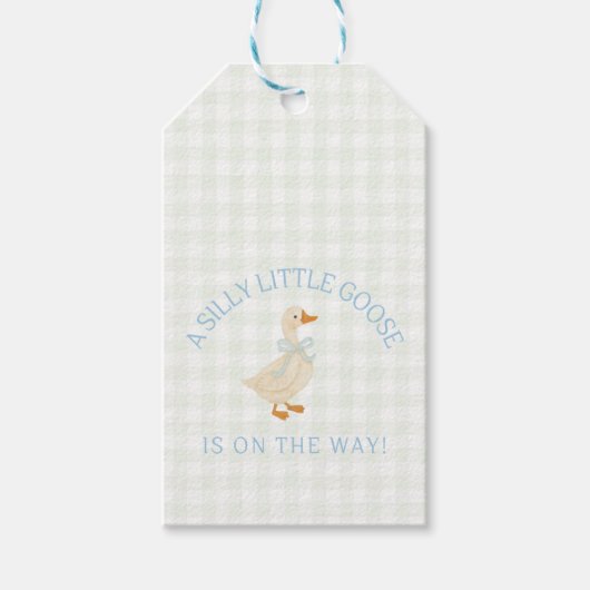 Silly Little Goose Baby Shower  Cadeaulabel (Voorkant)