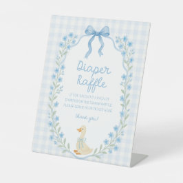Silly Little Goose Baby Shower Diaper Raffle Reclamebord Met Voetstuk