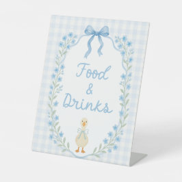 Silly Little Goose Baby Shower Food & Drinks Table Reclamebord Met Voetstuk