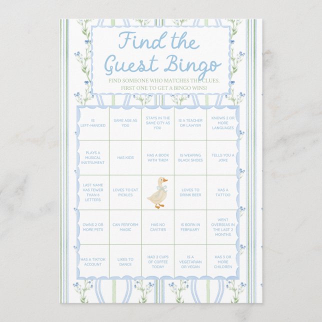 Silly Little Goose Baby Shower Game (Voorkant)