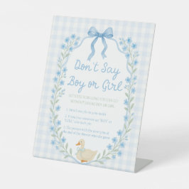 Silly Little Goose Baby Shower Game Reclamebord Met Voetstuk