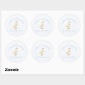Silly Little Goose Baby Shower Ronde Sticker (Vel)