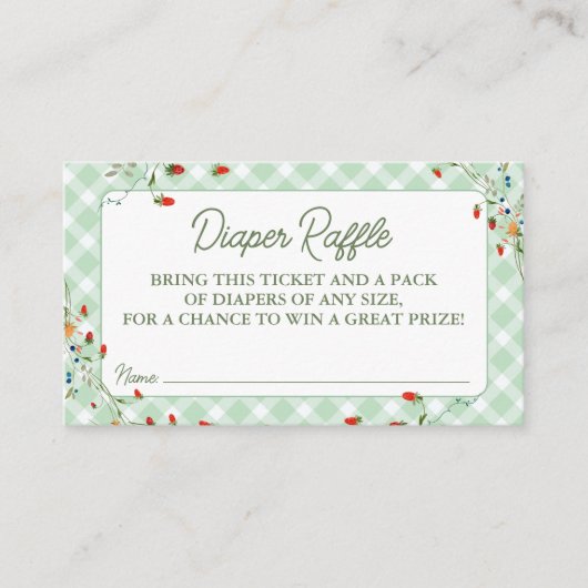 Silly Little Goose Diaper Raffle Enclosure Card Informatiekaartje (Voorkant)