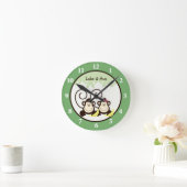 Silly Monkeys Wall Clock - Boy and Girl Monkey Ronde Klok (Huis)