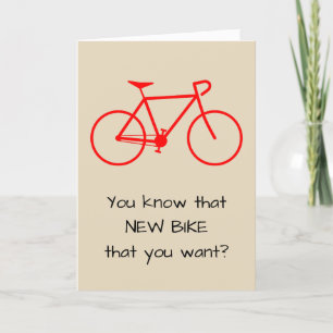 Silly New Bike Birthday Card Kaart