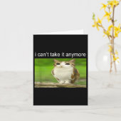 Silly Owl Cat Meme I Can't Take It Anymore  Kaart (Gele Bloem)