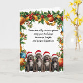 Silly puppies holiday card kaart (Gele Bloem)