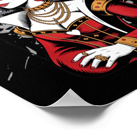 Silly Queen Valentines Hearts Card Poster (Hoek)