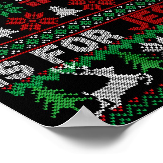 Silly Santa Christmas Is For Jesus Christian Chris Poster (Hoek)