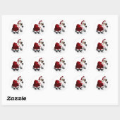 Silly Santa Goose - A Web Footed Christmas Ronde Sticker (Vel)