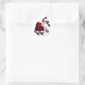 Silly Santa Goose - A Web Footed Christmas Ronde Sticker (Tas)