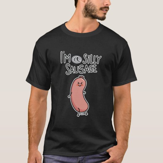 Silly Sausage Fitted T-shirt (Voorkant)