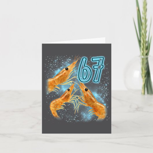 Silly Seven Six Sarcastic Lover Shrimp 67 Seafood Kaart (Voorkant)
