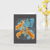 Silly Seven Six Sarcastic Lover Shrimp 67 Seafood Kaart (Gele Bloem)