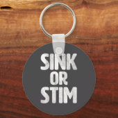 Silly Sink Stim Neurodivergent Normalize Autism St Sleutelhanger (Voorkant)