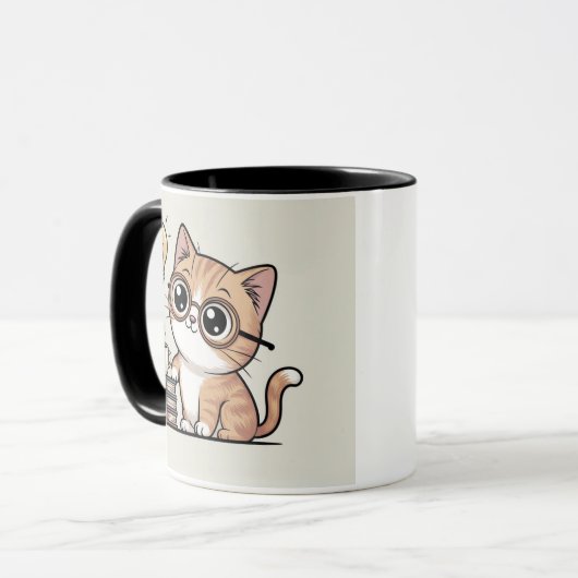 Silly Smart Cat Mug Mok (Voorkant links)
