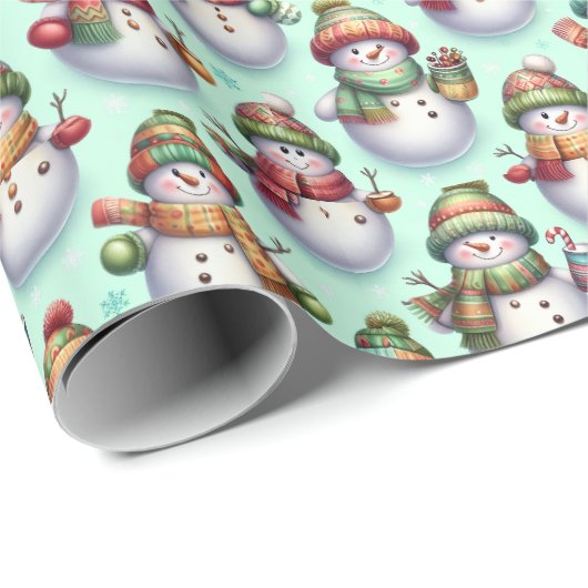 Silly Snowmen Cadeaupapier (Rol Hoek)