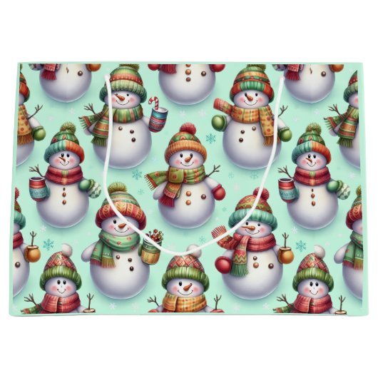 Silly Snowmen Groot Cadeauzakje (Voorkant)
